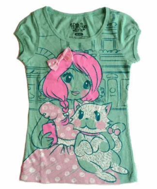 Fifth Sun Girls Graphic Tee With Bow