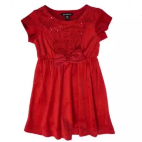 George Red Velour Dress