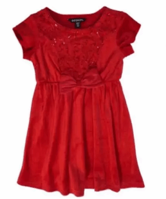 George Red Velour Dress