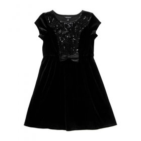 George Velour Dress - Black