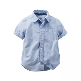 Carter's Boys Woven Chambray Shirt - Blue