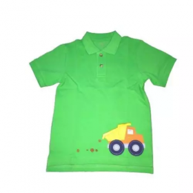 Pique Polo with Truck - Green