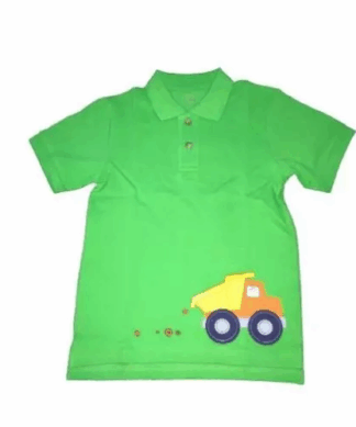Pique Polo with Truck - Green