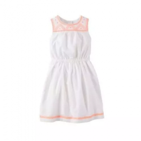 Carter's Little Girl's Woven Embroidered Dress - White