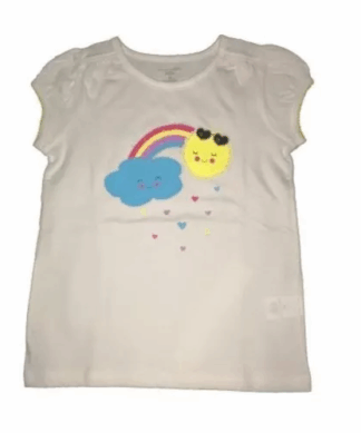 Girls' Top with Rainbow