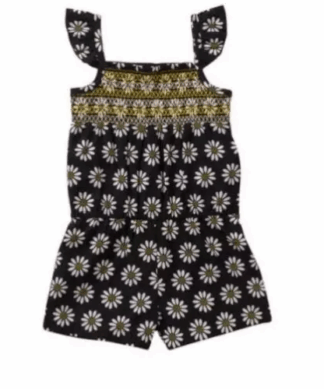 Toddler Girl Smocked Top Woven Romper