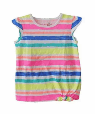 Jumping Beans Girls' Striped Top - Multicolour