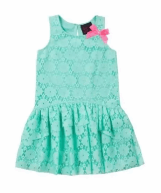 Girls Rule All Lace Lambardi Dress - Green