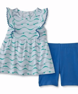 WonderKids Girls' Flutter Tunic Top & Shorts
