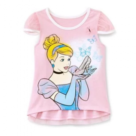 Disney Cinderella Girl's Cap Sleeve Top