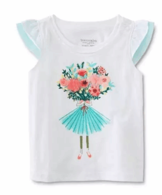 Toughskin Infant & Toddler Girl's Flutter Sleeve Top - Floral