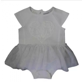 Freshly Squeezed Newborn & Infant Girl's Skirted Bodysuit - Heart