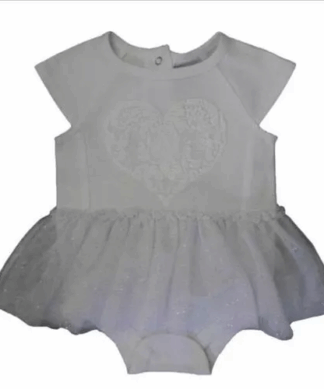 Freshly Squeezed Newborn & Infant Girl's Skirted Bodysuit - Heart