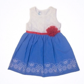 Wonderkids Lace Cchambray Dress