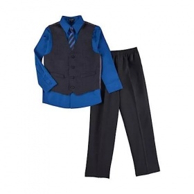 George Boy's Houndstooth Special Occasion Dress 3 Piece Suit Set