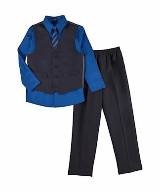 George Boy's Houndstooth Special Occasion Dress 3 Piece Suit Set