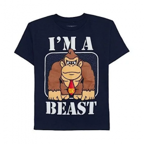 Boys' Nintendo Super Mario Dk Donkey Kong Graphic Tee - Blue