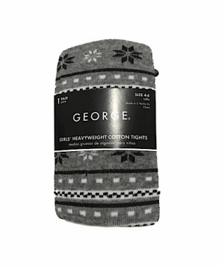 George Girl's Cotton Tight Pop Sock - Grey