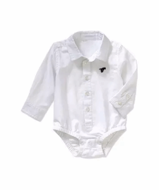 Wrangler Baby Creeper Shirt - White