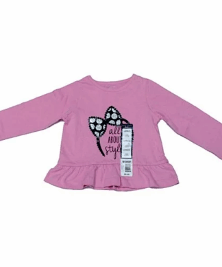 Toddler Girl Cotton Tunic Top - Pink