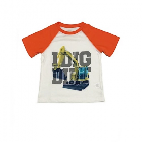 Falls Creek Raglan Toddler T-Shirt for Boy -Orange/White
