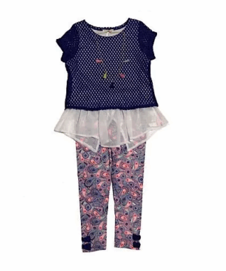 Self Esteem Girl's 3 Piece Tunic & Leggings Set