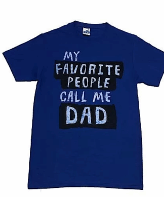 My Favourite People Call Me Dad Graphic Tee - Royal Blue