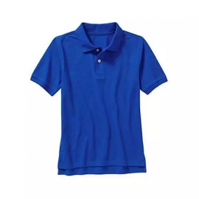 Faded Glory Boy's Short Sleeve Solid Polo Shirt - Royal Blue