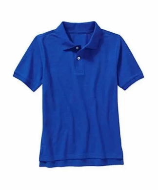 Faded Glory Boy's Short Sleeve Solid Polo Shirt - Royal Blue