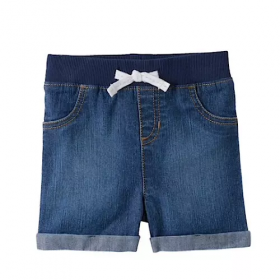 Jumping Beans Girls' Cuffed Denim Shorts