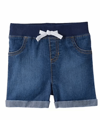 Jumping Beans Girls' Cuffed Denim Shorts