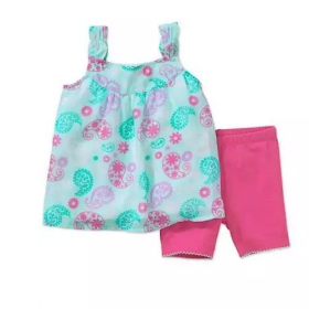 Healthtex Baby Girl Chiffon and Legging Set
