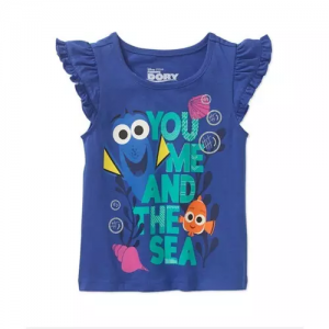 Disney Girl's Finding Dory Flutter Sleeves Tee Shirt