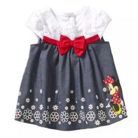 Disney Minnie Mouse Baby Girl?s Bow Detail Dress