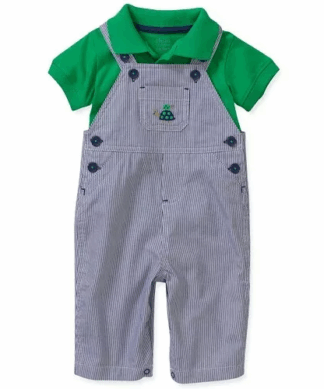 Carter's Child of Mine Baby Boys' Polo Shirt & Overall Set