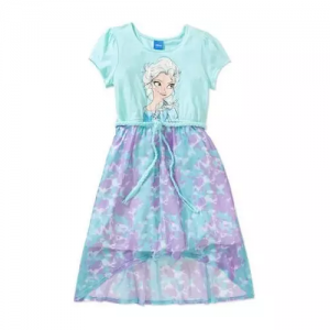 Disney Girls' Frozen Elsa Hi-Low Dress