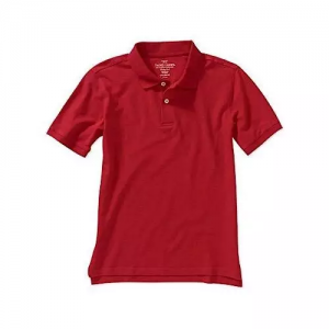 Faded Glory Boys' Heather Short Sleeve Solid Polo Shirt