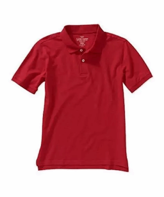 Faded Glory Boys' Heather Short Sleeve Solid Polo Shirt