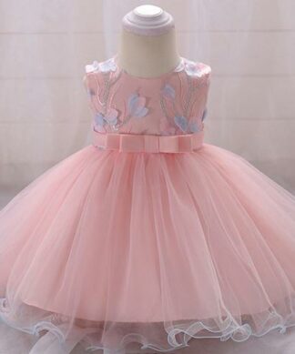 Special Occasion 3D Petal Baby Dress - Pink