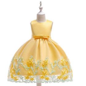 Girls Special Occasion Dress-Yellow