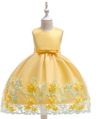 Girls Special Occasion Dress-Yellow