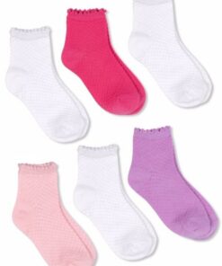 Wonder Nation Diamond Texture Anklet Socks- 6 Pairs