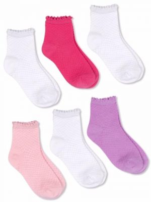Wonder Nation Diamond Texture Anklet Socks- 6 Pairs