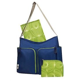 Designer Orla Kiely's Navy Blue Hobo Diaper Bag
