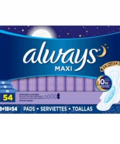 Always Maxi Extra Heavy Overnight Sanitary Pad (Size 5) -54 Count