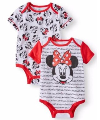 Disney Minnie Mouse Baby Girl Bodysuit -2 Pack