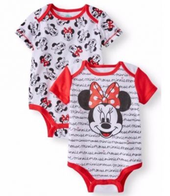 Disney Minnie Mouse Baby Girl Bodysuit -2 Pack