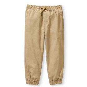 Garanimals Boys Solid Canvas Jogger Pant Khaki