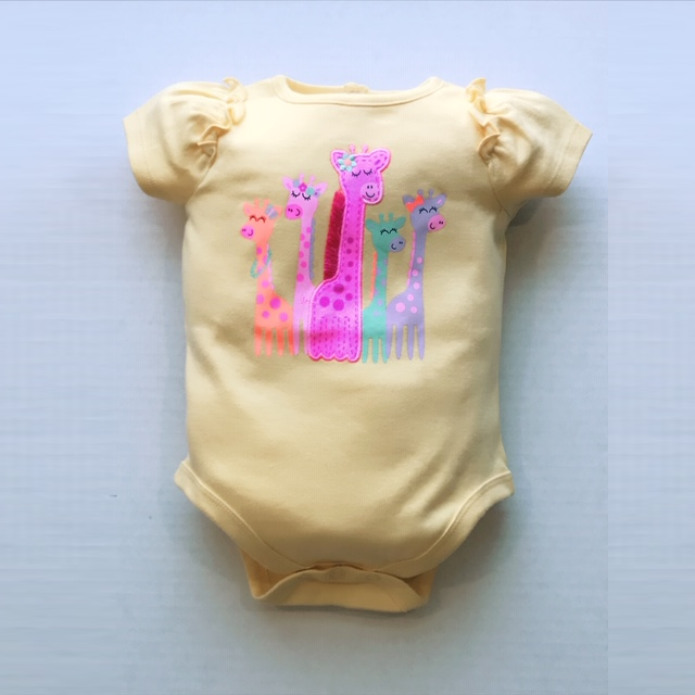 Garanimals Baby Girl Graphic Applique Ruffled Bodysuit