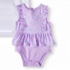 Garanimals Baby Girl Peplum Flutter Bodysuit – Purple